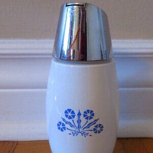 VTG 1950s Blue Cornflower GEMCO Sugar Shaker Jar Metal Top 6” Corning Ware